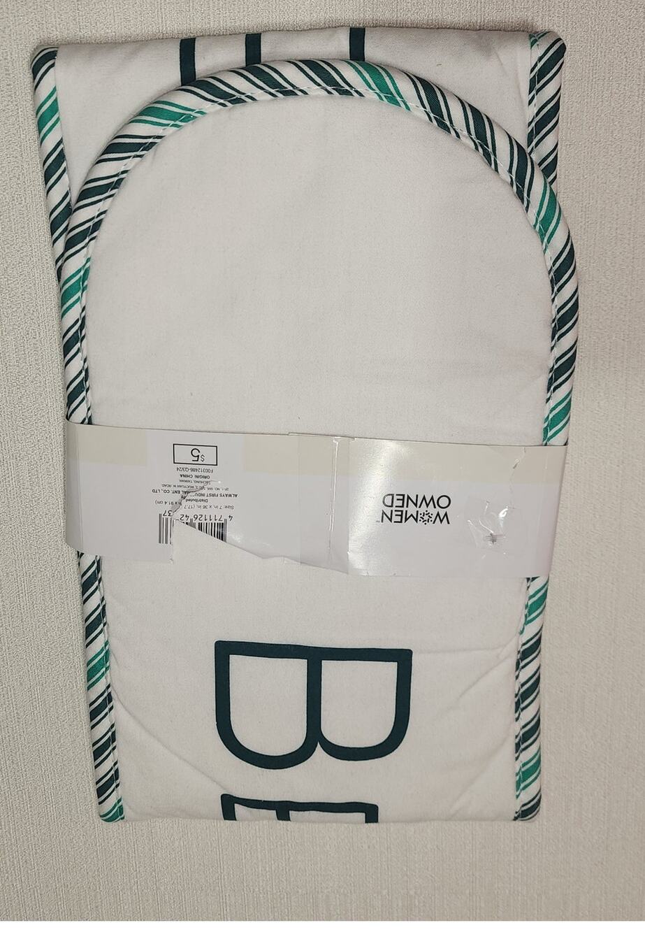 Double oven mitt ''best chef'' measurements 7'' x 36''